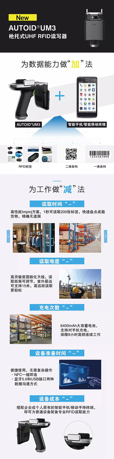 AUTOID UM3槍托式UHF RFID讀寫器 AUTOID UM3槍托式UHF RFID讀寫器